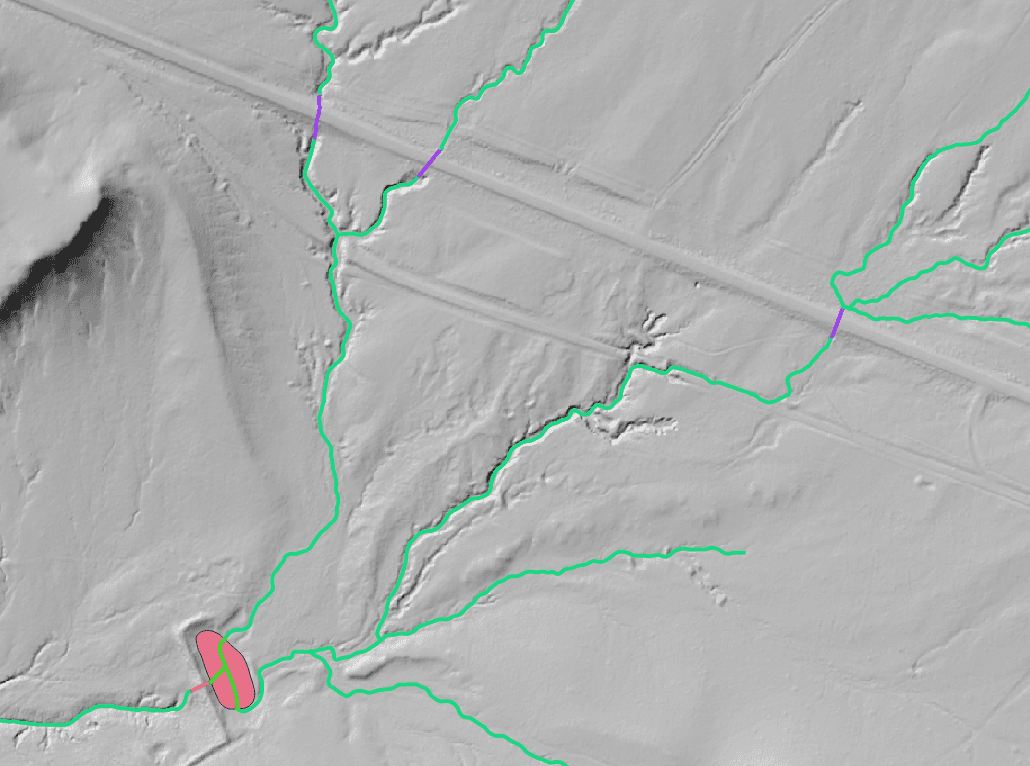 Hydrologic network and terrain context